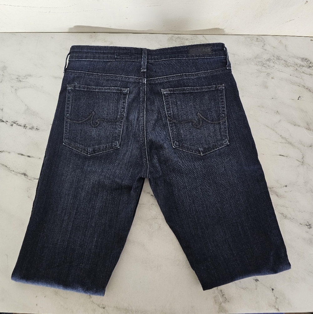 Ag Adriano Goldschmied The Farrah Skinny High Rise Dark Blue Jeans 30 Preowned - Picture 6 of 9